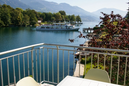 Seevilla Cattina – Ausblick vom Balkon – Luxus-Appartements direkt am Millstätter See in Kärnten