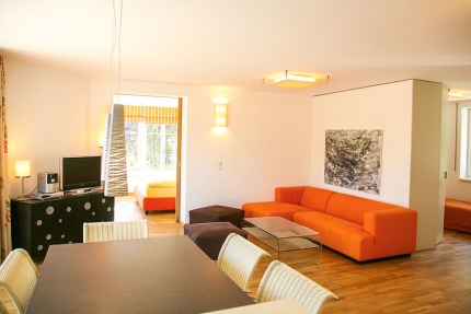 Wohnzimmer Appartement Seerose – Seevilla Cattina – Appartements direkt am Millstätter See in Kärnten